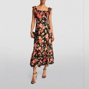 Rixo June square-neck midi dress Size Small/6
